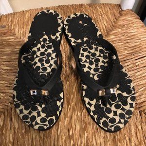 SOLD Coach Slip On Flip Flops Size 7-8
